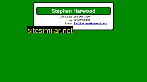 stephenharwood.com alternative sites