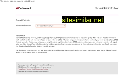 stewartratecalculator.com alternative sites