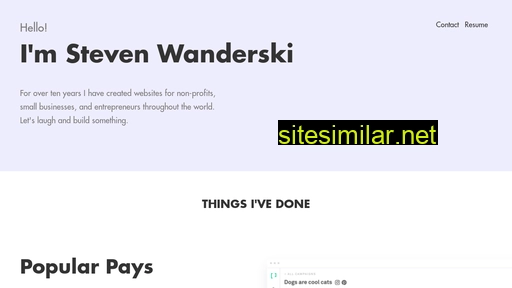 stevenwanderski.com alternative sites