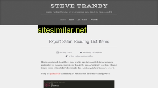 stevetranby.com alternative sites