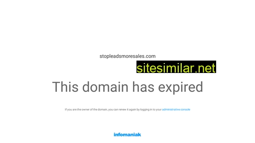stopleadsmoresales.com alternative sites