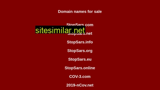 stopsars.com alternative sites