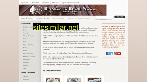 stores.birkelandwool.com alternative sites
