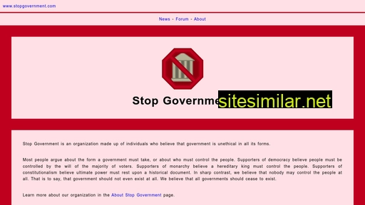 Stopgovernment similar sites