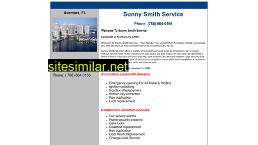 Sunnysmithlockservice similar sites