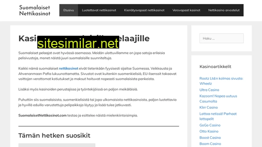 suomalaisetnettikasinot.com alternative sites