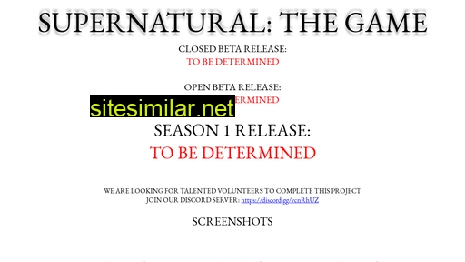 supernaturalthegame.com alternative sites