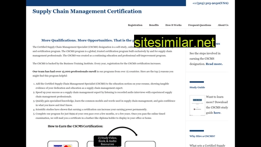 Supplychainmanagementcertification similar sites