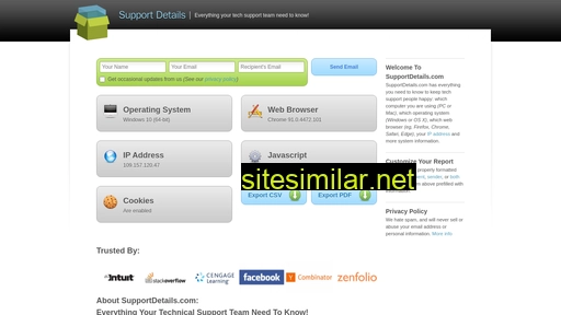 Supportdetails similar sites