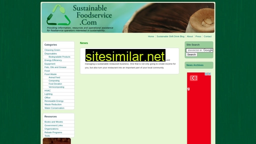 sustainablefoodservice.com alternative sites