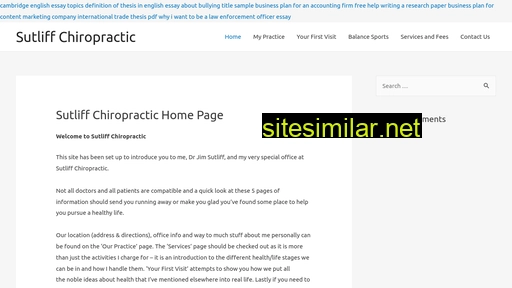 Sutliffchiropractic similar sites