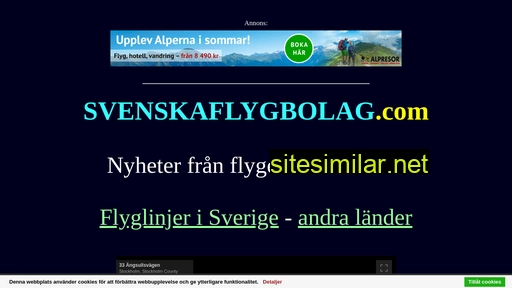 svenskaflygbolag.com alternative sites