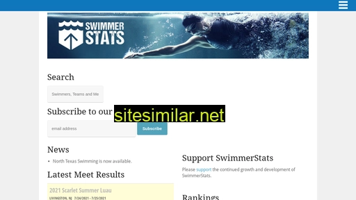 Swimmerstats similar sites