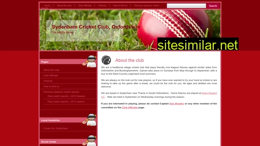 Sydenhamcricketclub similar sites