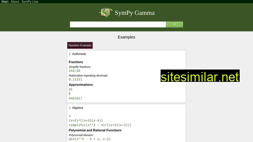 sympygamma.com alternative sites