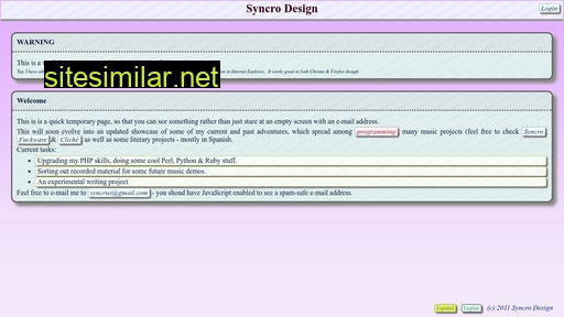 Syncrodesign similar sites