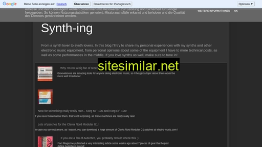 synth-ing.blogspot.com alternative sites