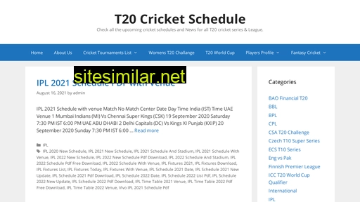 T20cricketschedule similar sites