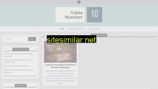 Tablenumber10 similar sites