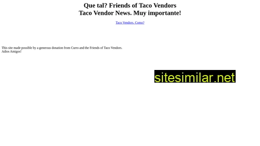 tacovendors.com alternative sites