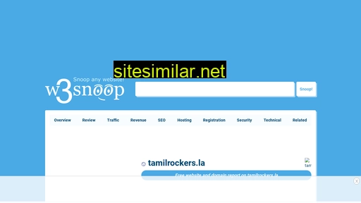 tamilrockers.la.w3snoop.com alternative sites