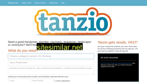 tanzio.com alternative sites