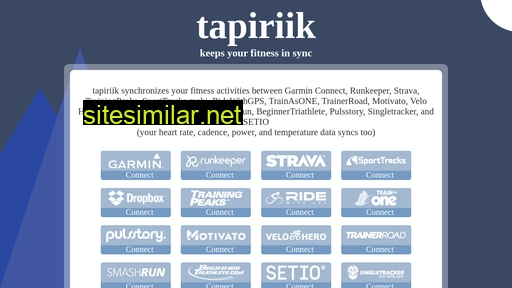 tapiriik.com alternative sites