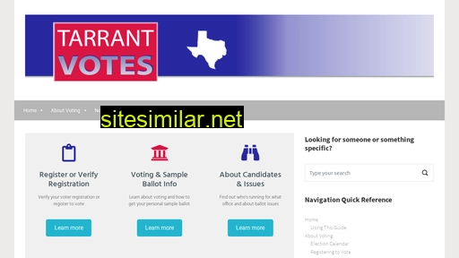 tarrantvotes.com alternative sites