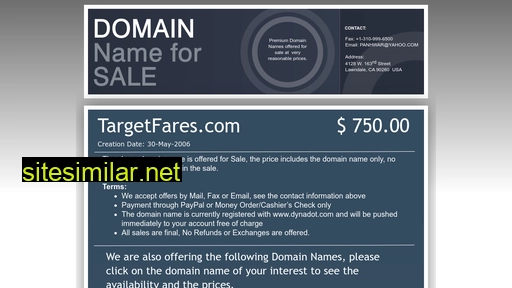 targetfares.com alternative sites
