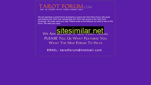 tarotforum.com alternative sites