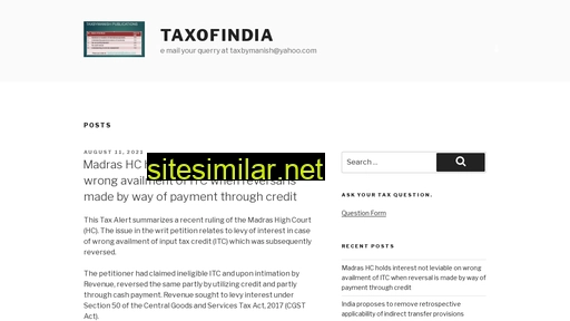 Taxofindia similar sites