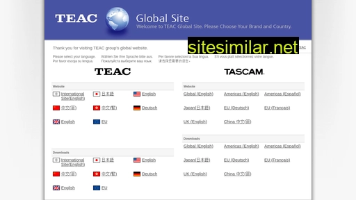 Teac-global similar sites