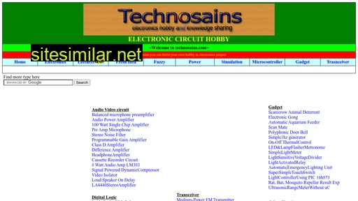Technosains similar sites