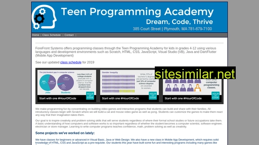 Teenprogrammingacademy similar sites