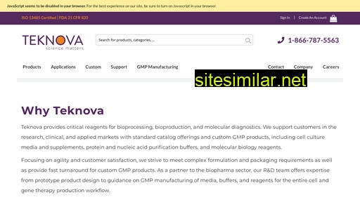 teknova.com alternative sites