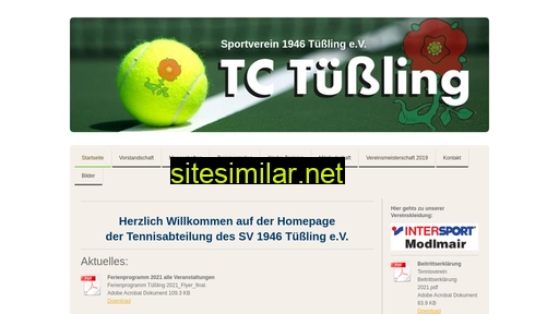 tennis-tuessling.com alternative sites