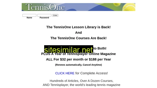 tennisone.com alternative sites