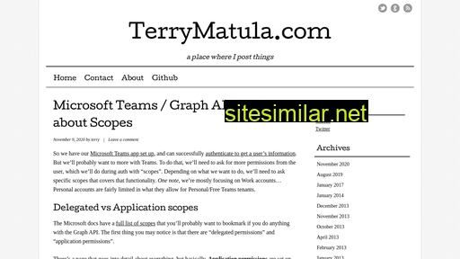 terrymatula.com alternative sites