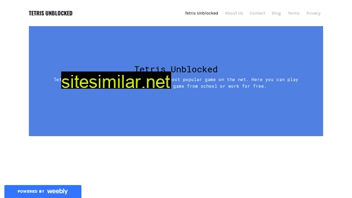 tetris-unblocked.weebly.com alternative sites