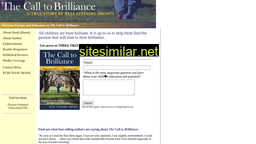 thecalltobrilliance.com alternative sites