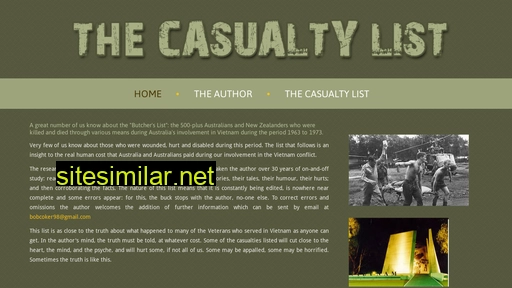 Thecasualtylist similar sites