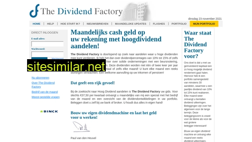 Thedividendfactory similar sites