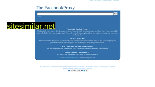 thefacebookproxy.com alternative sites