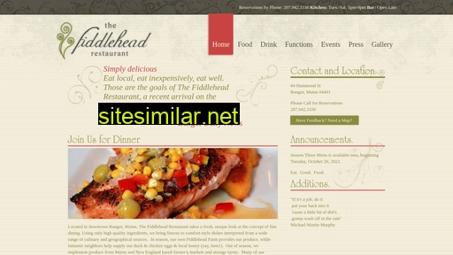 thefiddleheadrestaurant.com alternative sites