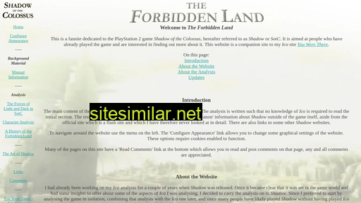 theforbiddenland.com alternative sites