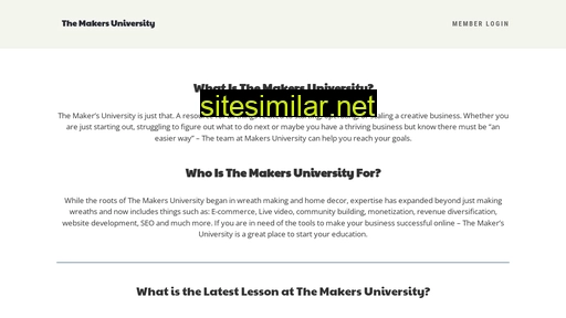 themakersuniversity.com alternative sites
