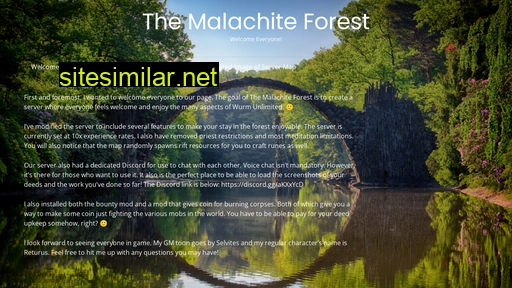 themalachiteforest.com alternative sites