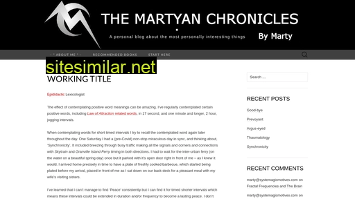 the-martyan-chronicles.com alternative sites