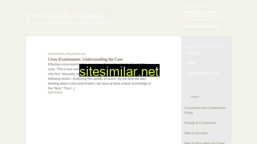 theplaintiffslitigator.com alternative sites