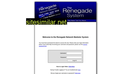 therenegadesystem.com alternative sites